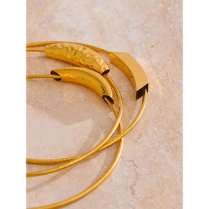 قلادة من jinyouk وصلت حديثًا قلادة خفيفة من الفولاذ المقاوم للصدأ مقاومة للماء قلادة معدنية شخصية مطلية بمادة PVD عيار 18 - Product Image 5