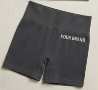 Ensemble de yoga côtelé sans couture 2 pièces : short taille haute et brassière de sport, avec logo personnalisé, vêtements de sport anti-humidité