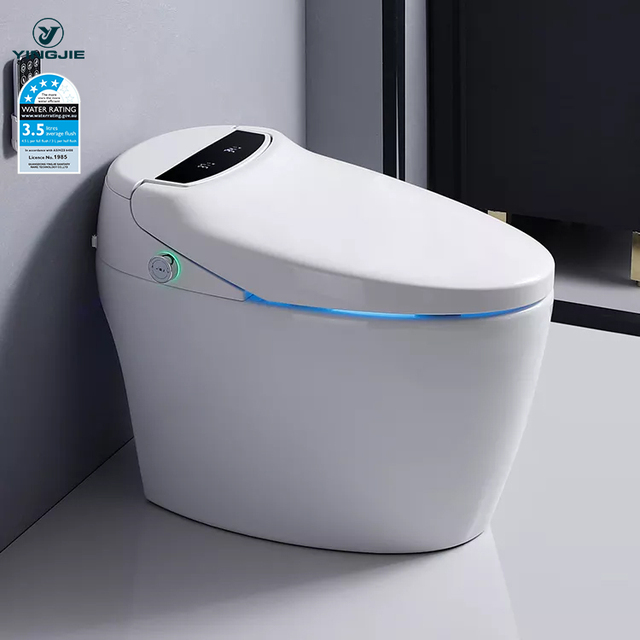 110V/220V Porcelain Automatic Bathroom Sensor Auto Flush Bidet Wc Intelligent Toilet Bowl Smart Toilet
