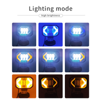 Phare de travail LED 4 pouces 30W 12D avec clignotant bleu jaune en forme de flèche pour véhicules tout-terrain 4x4, VTT, UTV, camions et motos
