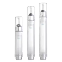 Flacon vide en plastique ABS pour cosmétiques, lotions, crèmes pour les yeux et soins de la peau, avec système airless à aiguille à eau à ultrasons, 5ml, 10ml, 15ml, 20ml