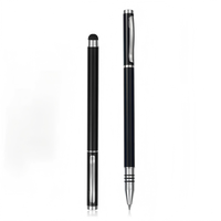Stylos tactiles, stylo pratique pour écran résistif, promotion commerciale, stylos exécutifs, logo personnalisé, stylo gel métallique fin, bleu 0,5 mm
