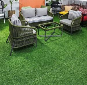 Decoración de Pared de Césped Artificial Verde de Polietileno Ignífugo y Duradero de 4.0m de Ancho para Barrera de Seguridad en Obras de Construcción - Product Image 5