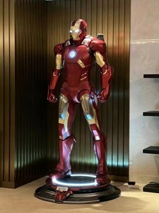 Statua di Iron Man MK7 a Grandezza Naturale 1:1, Scultura in Vetroresina <span class=keywords><strong>Marvel</strong></span> <span class=keywords><strong>Avengers</strong></span> con Luce LED, Decorazione da Collezione per Casa - Product Image 3