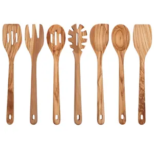 Factory Supplying Outdoor Cooking Utensils Professional Wooden Kitchen Cooking Spoons Wood Kitchen Set