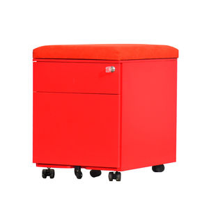 Iyanen Đỏ Cushione Bìa Có Thể Khóa Kim Loại Tập Tin Văn Phòng Lưu Trữ Di Động Bệ <span class=keywords><strong>2</strong></span> Ngăn Kéo Thép Tủ Hồ Sơ - Product Image 6