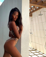 Nuevo Monokini Asimétrico Sexy Extremo Personalizado con Un Solo Hombro, Bikini de Una Pieza con Estampado y Abertura con Anillo, Traje de Baño de Corte Alto para Mujer