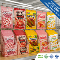 Bonbons gélifiés en forme de dents aux fruits mélangés, saveur sucré-acide, doux, halal, vente en gros, personnalisés, OEM, ODM, marque privée, TK, en vrac