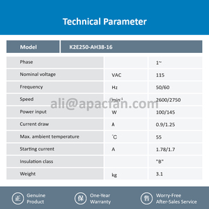 พัดลมแกน ebmpapst รุ่น K2E250-AH38-16 ขนาด 250 มม. 145 วัตต์ 230 โวลต์ AC พัดลมไฟฟ้า พัดลมปรับอากาศ พัดลมระบายความร้อนแบบแกน - Product Image 3