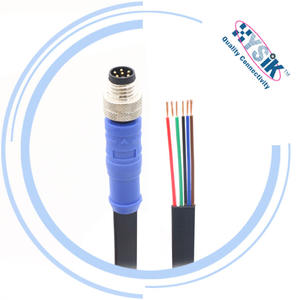 Diritta M8 8 Pin cavo maschio IP67 schermato in PVC PUR a singola estremità stampato Cordset per connessione aeronautica - Product Image 5