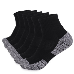 <strong>Manufacturer</strong> Knitted Athletic Compression Football Solid Patterns Ankle <strong>Custom</strong> Logo Cotton Sports Crew Running <strong>Socks</strong> - Product Image 4