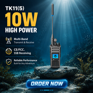 วิทยุสื่อสาร QUANSHENG TK11(5) แบบอนาล็อก กำลังส่ง 10 วัตต์ ระยะ 10 กิโลเมตร รองรับคลื่นความถี่อากาศยาน FM สำหรับมือสมัครเล่น VHF/UHF พร้อมแบตเตอรี่ 2500-3000mAh - Product Image 3