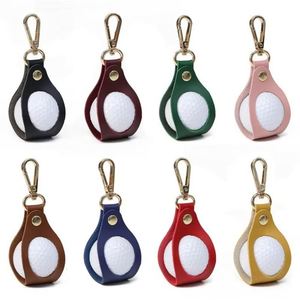 Porte-balles de golf en similicuir personnalisé avec logo, support portable pour une seule balle, cadeau personnalisable pour golfeur, sac banane, porte-clés - Product Image 2