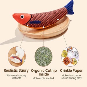 Juguetes para gatos, animales de la jungla, paquete de 5 juguetes de hierba gatera resistentes a mordeduras, juguetes interactivos para gatos de interior - Product Image 3