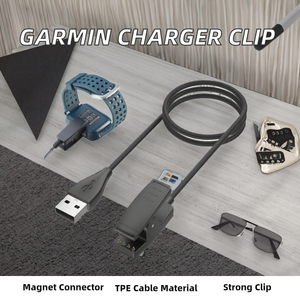 Câble de charge USB de veste TPE direct d'usine 1m pour montres intelligentes Vivomove HR Approach S20 <span class=keywords><strong>Garmin</strong></span> <span class=keywords><strong>Forerunner</strong></span> <span class=keywords><strong>235</strong></span>/30/35/735XT - Product Image 2