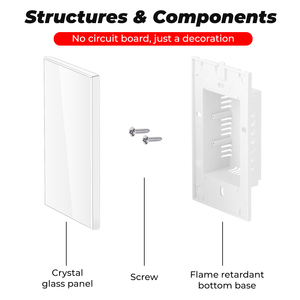 ฝาครอบสวิตช์ตกแต่งผนัง SMATRUL กระจกนิรภัยสำหรับบ้าน แบบ US ไม่มีฟังก์ชั่นสัมผัส Wifi อัจฉริยะ - Product Image 3