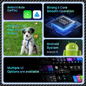 Autoradio Android 15 da 7 Pollici per <span class=keywords><strong>Fiat</strong></span> <span class=keywords><strong>500</strong></span> 2007-2015 con Carplay Wireless, Schermo Android Auto, Lettore Video Stereo e Navigazione - Product Image 2