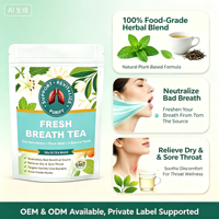 Teh Herbal OEM Fresh Breath dalam Kantong, Teh Penyegar Mulut Alami Berbahan Botani, Meredakan Mulut Kering, Rasa Pahit, Mendukung Kenyamanan Mulut-Tenggorokan