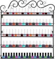 Étagère murale en métal classique à 5 niveaux, gain de place, organisateur polyvalent pour vernis à ongles, huiles essentielles, maison