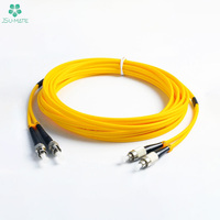 Simplex LC konektor kepala ganda Kamera Cctv, kabel Patch inti sederhana Mode tunggal kabel serat optik Jumper Internet