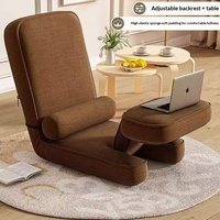 Fauteuil-lit pliant moderne en tissu durable de petite taille pour dortoir, fenêtre en baie, avec dossier simple et fonction canapé de balcon