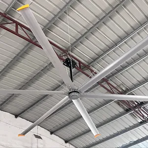 church ceiling DC36V solar axial flow metal industrial ceiling big ass hvls diameter 10ft circulation mist fan for greenhouse