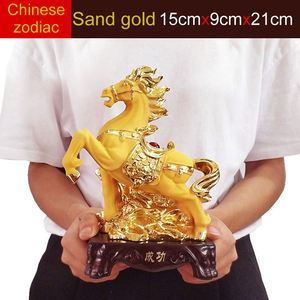 Statues en résine dorée de l'année du zodiaque chinois <span class=keywords><strong>2021</strong></span> : Rat, Bœuf, Tigre, Lapin, Dragon, Serpent, Cheval, <span class=keywords><strong>Mouton</strong></span>, Singe, Coq, Chien, Porc - Product Image 2