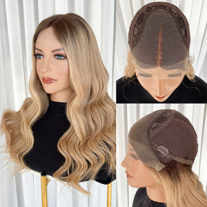 วิกผมหน้าผากลูกไม้แบบยุโรป ไฮไลท์สีออมเบร ผมแท้บริสุทธิ์  พร้อมปมเล็กๆ สำหรับผู้หญิงที่มีปัญหาผมร่วง # B3-9-23 - Product Image 1