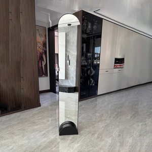 Espejo de cuerpo entero minimalista HD grande con arco, hecho a mano, con LED, multifuncional, moderno, para decoración del hogar - Product Image 3