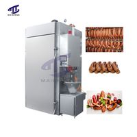 Four à fumage industriel automatique pour viande avec roulement en acier inoxydable 304 haute rigidité pour la fumée de porc, de poisson et de saucisses
