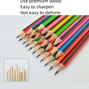Lápiz de Escritura Hexagonal Personalizado de Alta Calidad con Borrador, Disponible en 6 Colores, 12 Unidades por Juego - Product Image 3