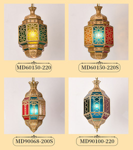 Moroccan Industrial Design Chandelier Colorful Iron Hanging Lantern for Home Decor Switchable Coastal Table Lighting Candlelight - Product Image 5