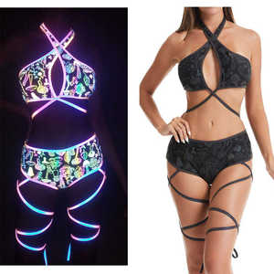 Женский дизайнерский купальник с радужным светоотражающим принтом, <span class=keywords><strong>3</strong></span> шт. - Product Image 6