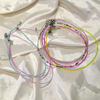 Collier en perles fines en cristal artificiel pour femmes, luxe léger, design de niche, collier tendance, accessoire haut de gamme
