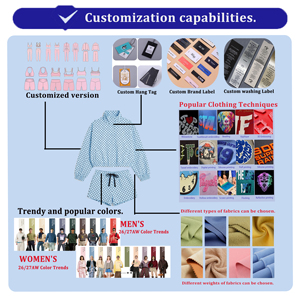 Ensemble 2 pièces en molleton imprimé pois personnalisé, veste courte zippée à épaules tombantes et short, <span class=keywords><strong>pour</strong></span> femme, vente en gros OEM - Product Image 5