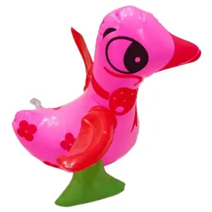 ألعاب أطفال على شكل بطة قابلة للنفخ ألعاب كرتونية على شكل بطة قابلة للنفخ تعوم على الماء داعمة وردية