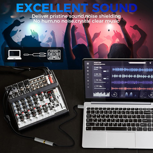 3.5mm nữ để tăng gấp đôi 6.5mm TRS cáp AUX Adapter Cáp âm thanh 6.5 jack để stereo 3.5 jack cho Mixer khuếch đại Loa - Product Image 6