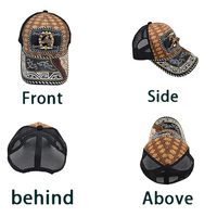 Gorra Trucker Snapback de 6 Paneles con Logotipo 3D de Metal Estilo Western, Casual y Moderna, de Mezclilla, Lona, Encaje, Malla de Jersey, para Pesca, Playa y Actividades al Aire Libre