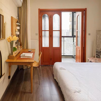 Porte pliante en bois sur mesure, élégante et peu encombrante, avec vitre, pour cuisine, salle de bain, balcon, chambre, extérieur, villa