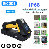 OEM ODM 2D 400m jarak transmisi industri 433Mhz BT nirkabel dengan pengisian nirkabel berdiri pemindai Barcode