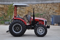 Tracteur agricole JIALONG 4x4 à transmission par engrenages, moteur 90 CV, boîte de vitesses, capot moteur et roues, longue durée de vie et haute productivité