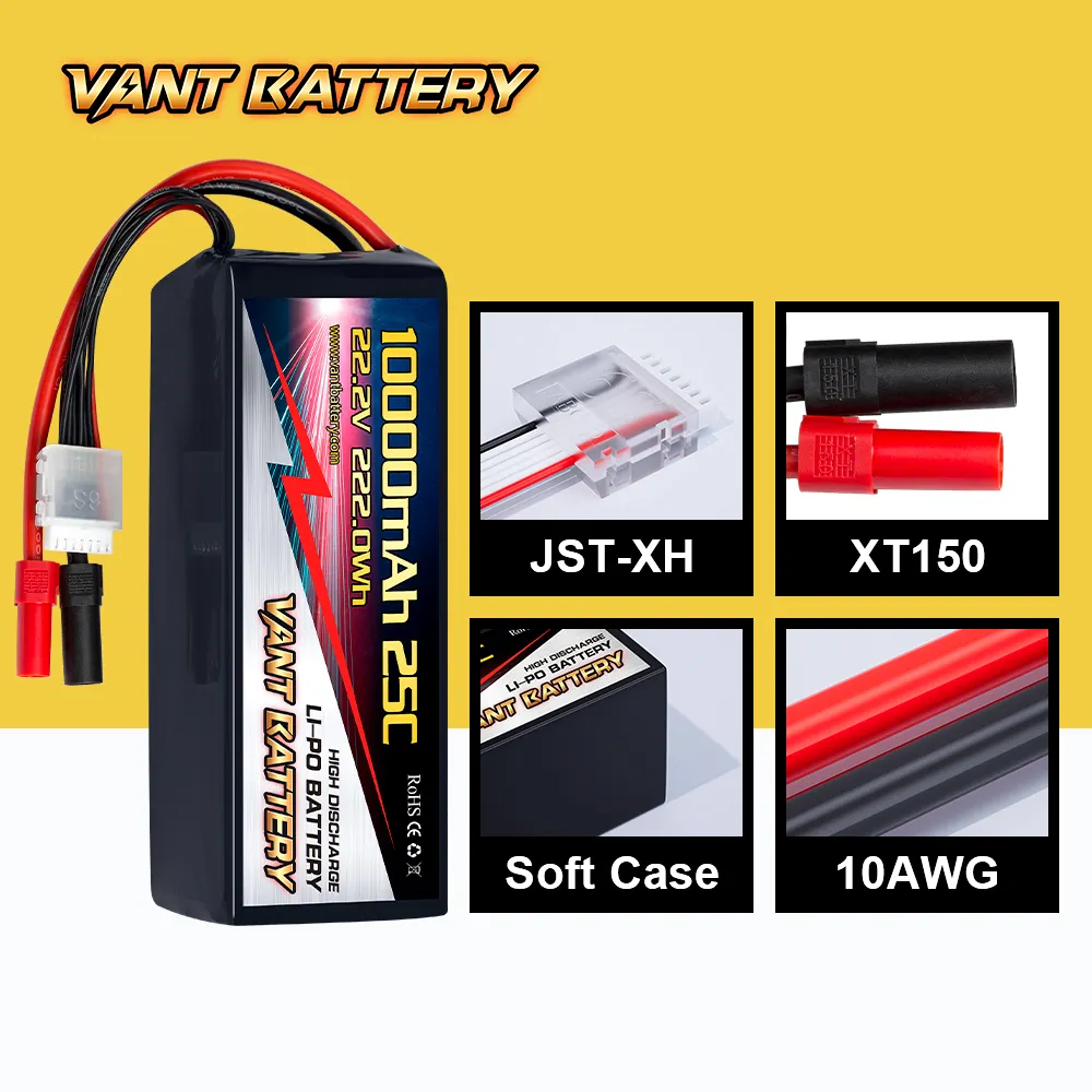 22.2V 6S 10000mAh 25C UAV 무인 항공기 배터리 6S RC lipo 배터리 uav 무인 항공기 농업 배터리