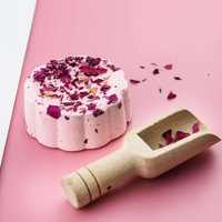 Bombe de bain Rose naturelle en forme de cœur, hydratant et lissant, bain moussant