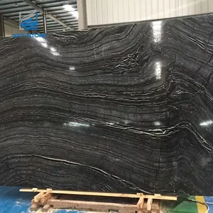 Factory Direct Supply Ancient Black Wood Grain Marble Nature Stone