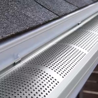 Gouttière filtrante en maille perforée en aluminium pour toiture avec protection anti-feuilles et service de découpe