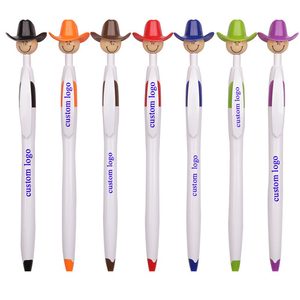 Bolígrafo de Plástico Promocional Barato al por Mayor con Diseño de Vaquero, Personalizable con Logotipo, Ancho de Escritura de 1.0 mm - Product Image 1