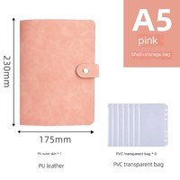 Carnet de notes A5/A6 en cuir rigide couleur macaron personnalisé, avec spirale à 6 anneaux, pour agenda professionnel, planificateur de travail et budget - Vente en gros