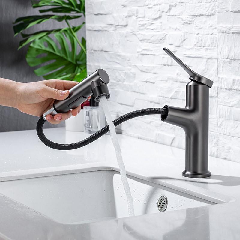 Austler brushed bathroom faucet with pull down sprayer sink taps bathroom basin mixer kohler faucet mixer water faucet