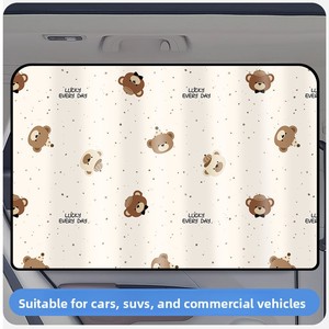 어린이용 OLIVER 핏 자동차 커튼 차양막 자석식 여름 아기 자외선 차단 열 차단 만화 캐릭터 측면 차양막 빛 차단 - Product Image 5