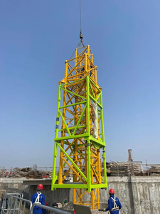 رافعة برجية زوملايون بطول ذراع 60 متر وحمولة 8 طن، جديدة بنسبة 85٪، موديل 6015-8، مع نظام هيدروليكي كامل ومحرك - Product Image 6